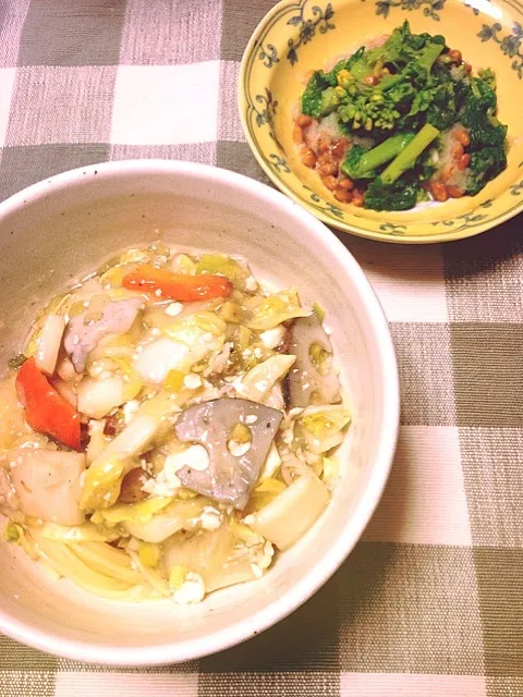 Snapdishの料理写真:野菜と豆腐のあんかけら〜めん|narucoさん