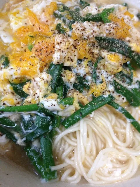 アゴだし玉子とじ煮麺|かだらにたさん