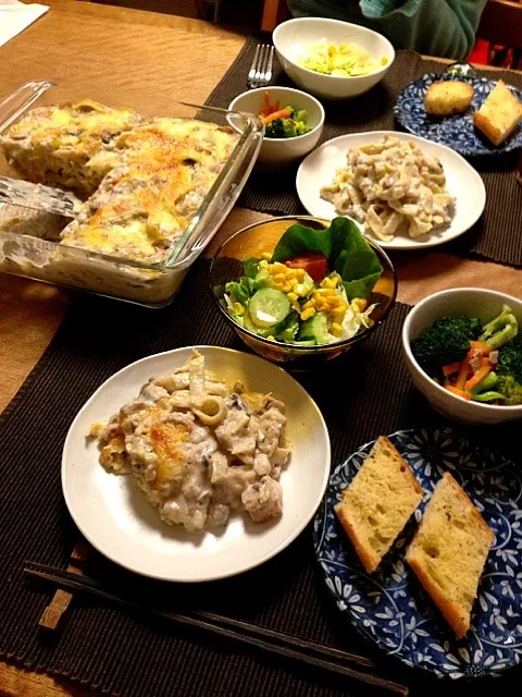 mom's tuna-mushroom casserole with egg noodles|Sakikoさん