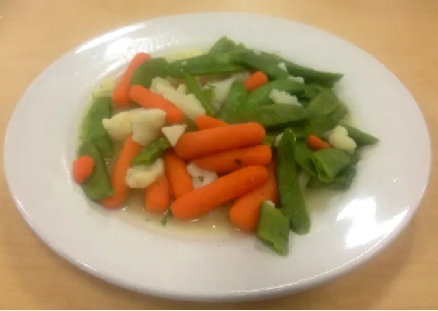 I had a very light lunch yesterday of steamed veggies.|Alena Eydlishさん