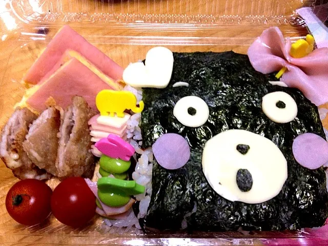 Snapdishの料理写真:くまもん弁当❤|いわもとゆうびさん