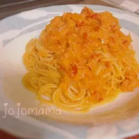 カニのトマトクリームパスタ|まさこさん