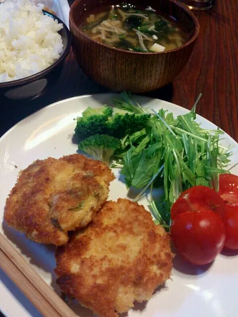 ささみ青じそチーズカツ定食|つばっちさん