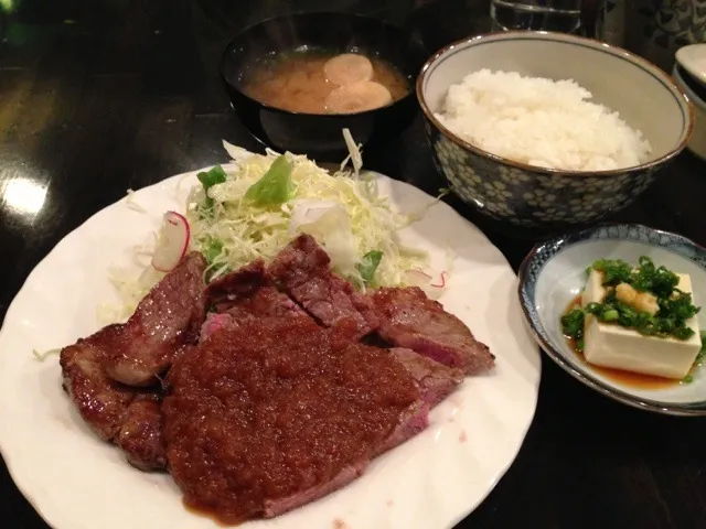 網焼きステーキ定食（弁慶）|まさとさん