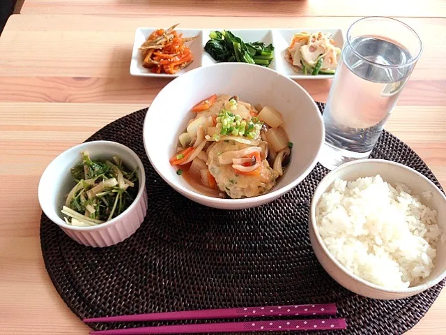 メインは豆腐鶏バーグ煮込みです☆|ERIさん