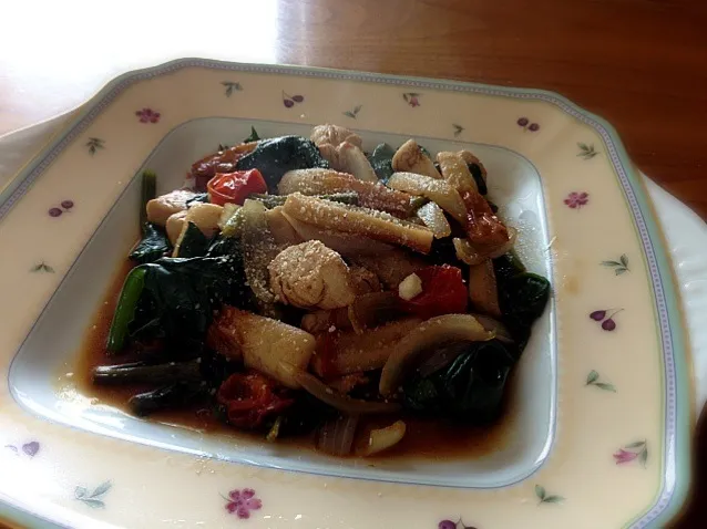 鳥肉とほうれん草のバルサミコ酢煮|伊之さん