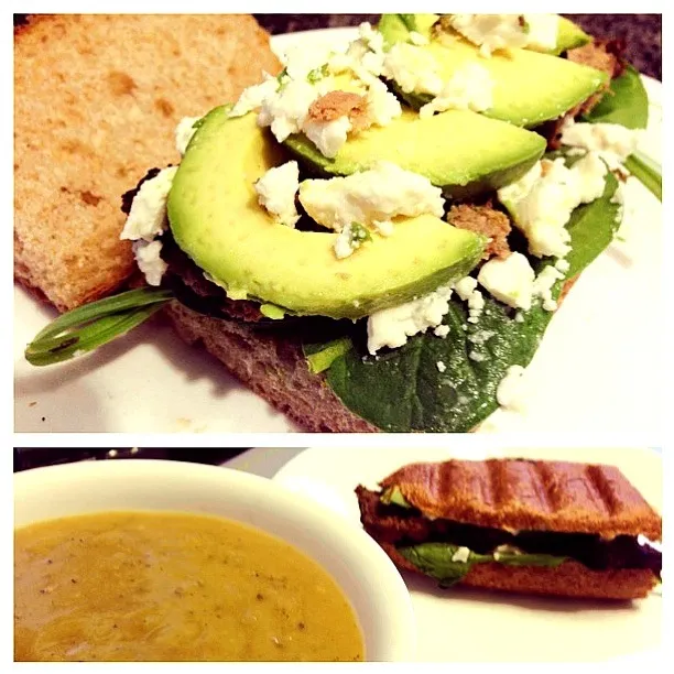 Lunch: Grilled sandwich with Chickpea soup|Genesis Rさん