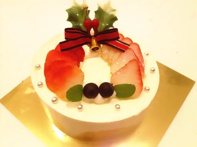 Snapdishの料理写真:クリスマスリースケーキ|裕美子さん