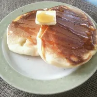 アイスとヨーグルトでふわふわホットケーキ|たえこさん