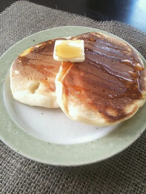 アイスとヨーグルトでふわふわホットケーキ|たえこさん