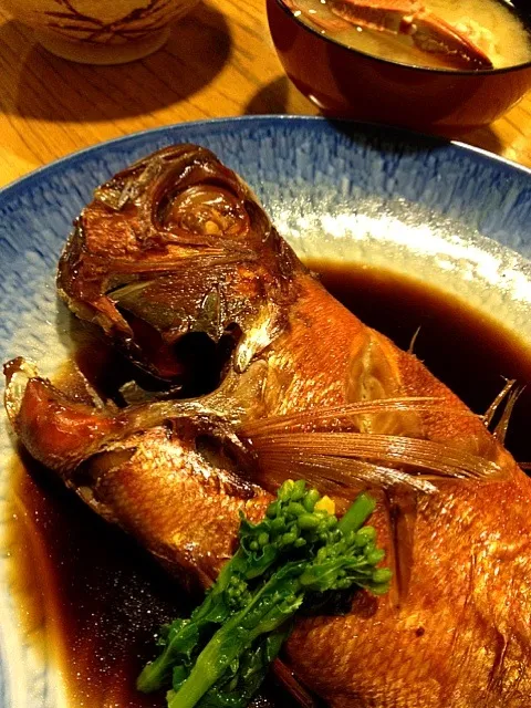 Snapdishの料理写真:煮魚（金目鯛）定食|ふたご社さん