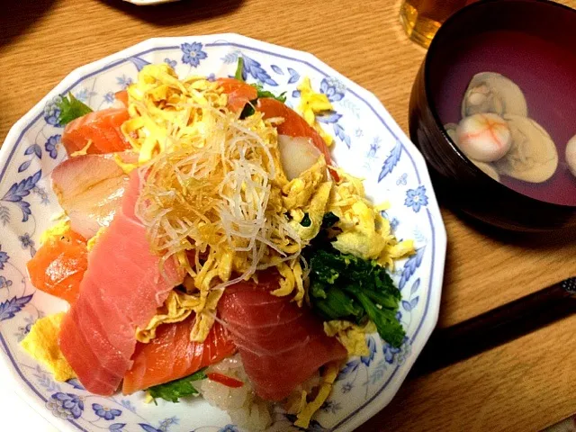 ちらし寿司♡はまぐりのお吸い物！|ミッチーさん