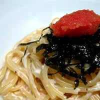 Snapdishの料理写真:Tarako cream pasta|Justin Pさん