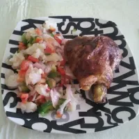 Pollo a last con escaixada de bacalla|Jose Antonioさん