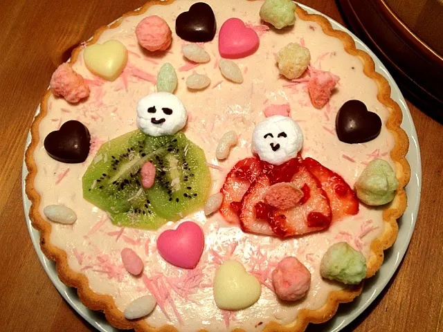 おひな様いちごレアチーズケーキ♡|かーみんさん