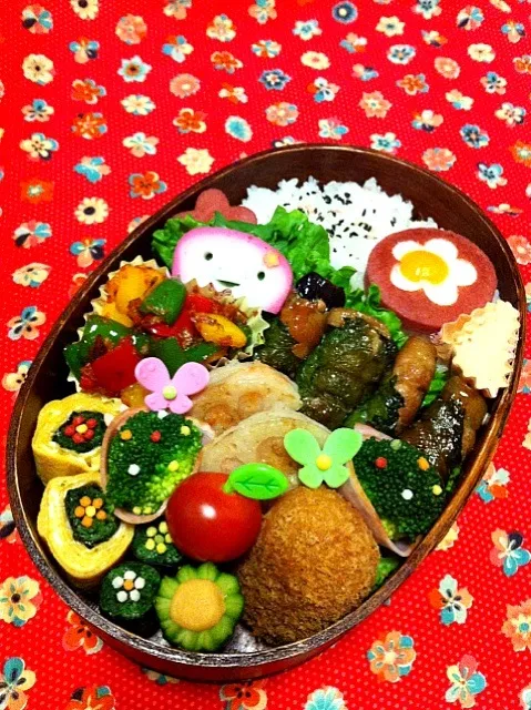 Snapdishの料理写真:今日の息子のお弁当2013/03/04|ミホさん