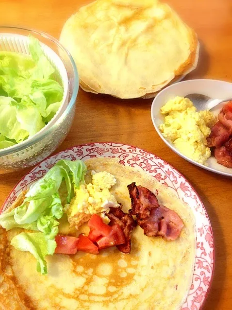 今日は、クレープランチ☆巻き巻き〜♪(´ε｀ )|ぽっちゃんさん