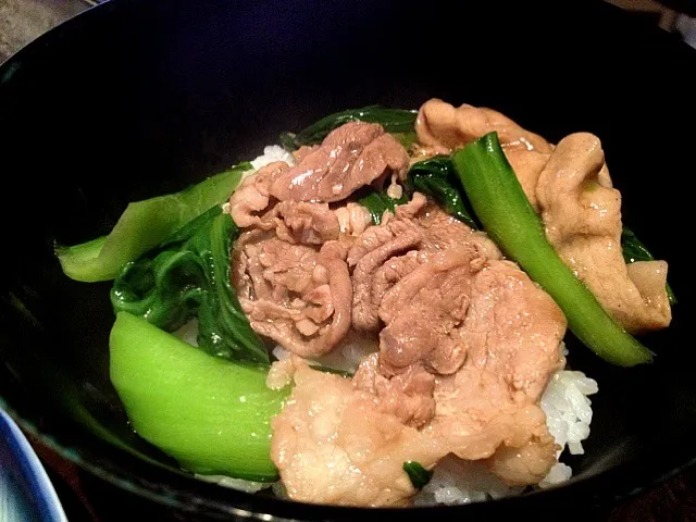 豚肉とちんげん菜のあんかけ炒め丼|きっきー🥰さん