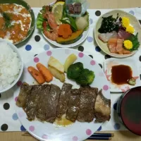 Snapdishの料理写真:2013.3.4 晩ご飯（ステーキ）|ひろさん