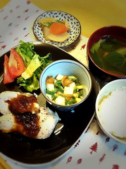 タニタ食堂 胸肉の照り焼きオニオンソース定食|tomoさん