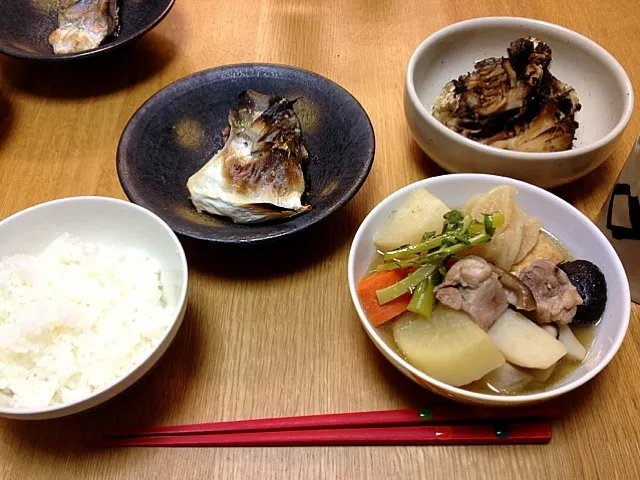 ふくらぎ焼き、煮物、舞茸焼き|やすこさん