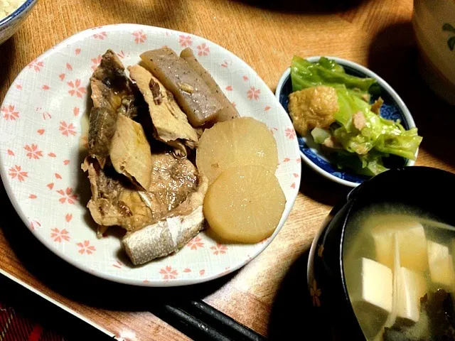 ブリだいこんにゃく、キャベツ油揚げツナ煮|Ichimuraさん