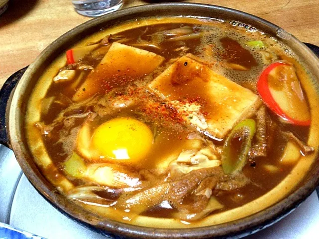 Snapdishの料理写真:みそ煮込みうどん 餅入り|流線形さん