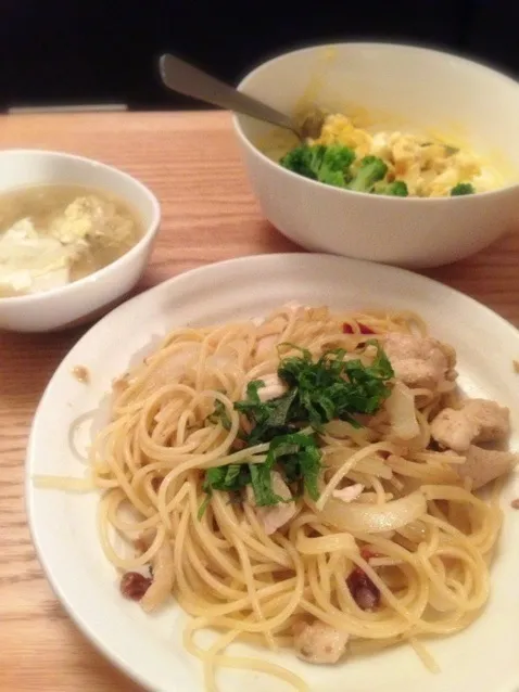 鳥肉と梅干しの和風パスタ|ヒラっぴーさん