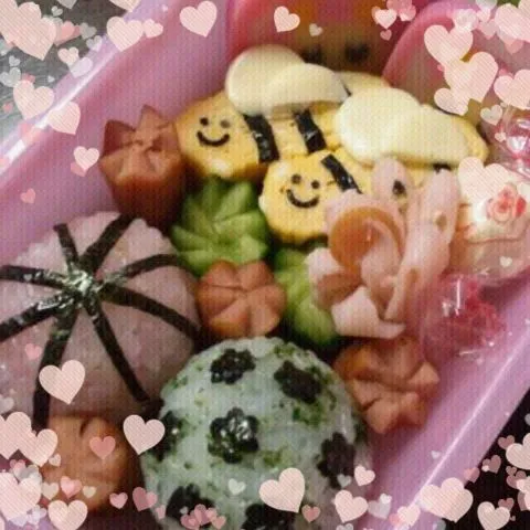 娘に春っぽい弁当♪|まささん