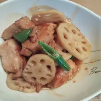 鶏胸肉とレンコンの照り焼き|まきさん