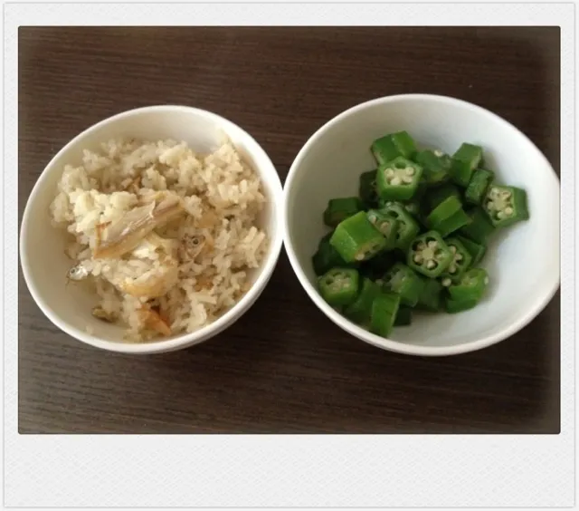 Steamed dried prawn n fish with okra|piggybistroさん