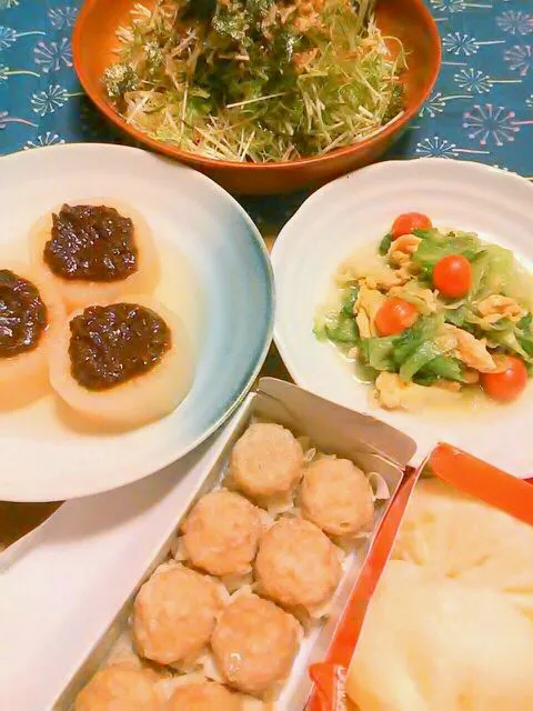 いただき物で晩ごはん|ゆっきーさん