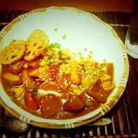 Snapdishの料理写真:根菜とこんにゃくのカレー|はるかさん