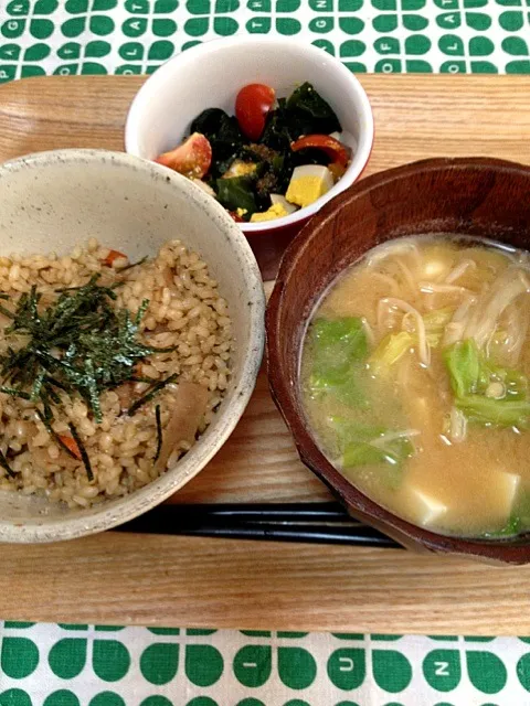 炊き込みご飯&お味噌汁☆|くうさん