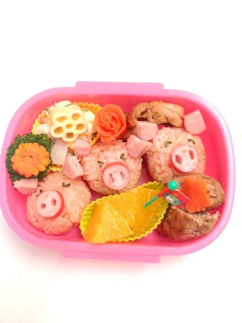 🐷3匹のこぶた弁当🐷|ゆきさん