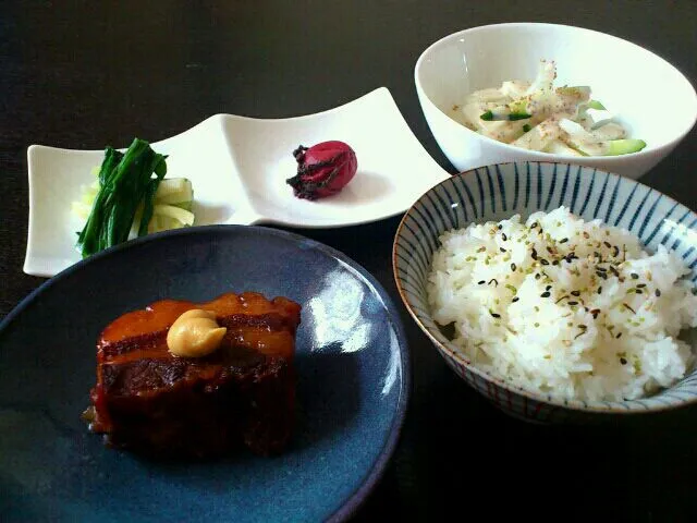 角煮朝定食|そめさん