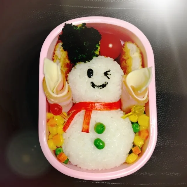 雪だるま弁当(^з^)-☆|あーちゃんさん