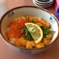 Snapdishの料理写真:ウニいくら丼|Reiki Sakataさん