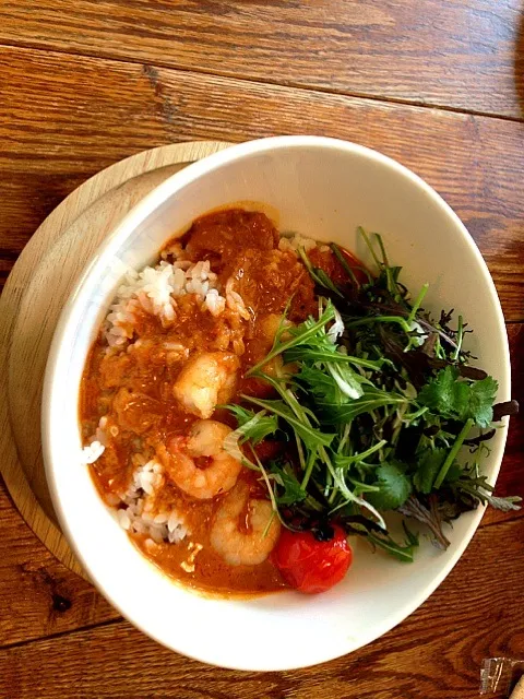 Snapdishの料理写真:海老とココナッツカレー丼|ynoopyさん