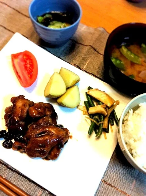 タニタ食堂 鶏肉とレーズンの赤ワイン煮定食|tomoさん