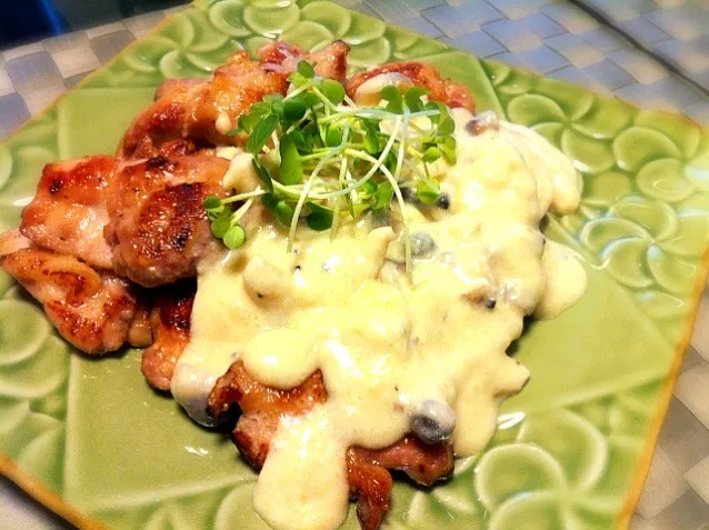 鶏もも肉の塩麹焼きレモンバターソース|有山さん