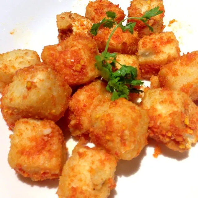 Deep Fried Silk Tofu in Salty Egg Yolk|Karen Yongさん