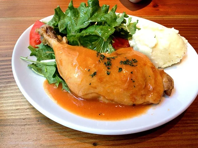 渋谷ヒカリエ チキンの赤ワイン煮込み|あや＊さん