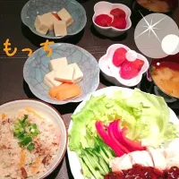 Snapdishの料理写真:蒸し鶏の和風ケチャップ添え