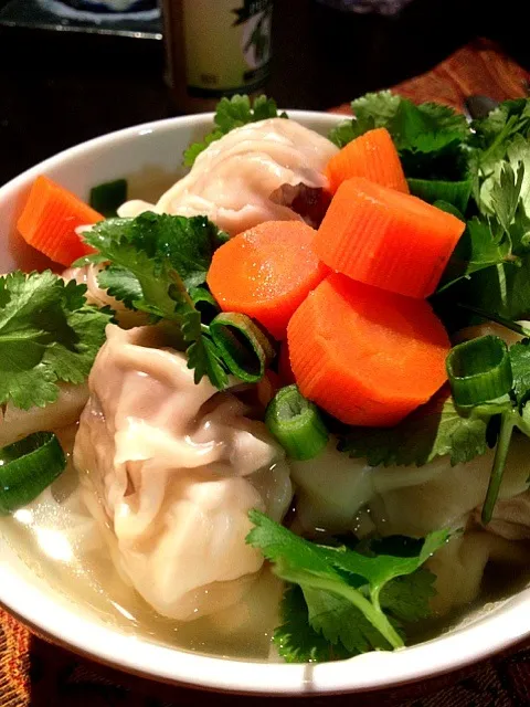 Wanton dumplings and rice noodles|Ong Sor Fernさん