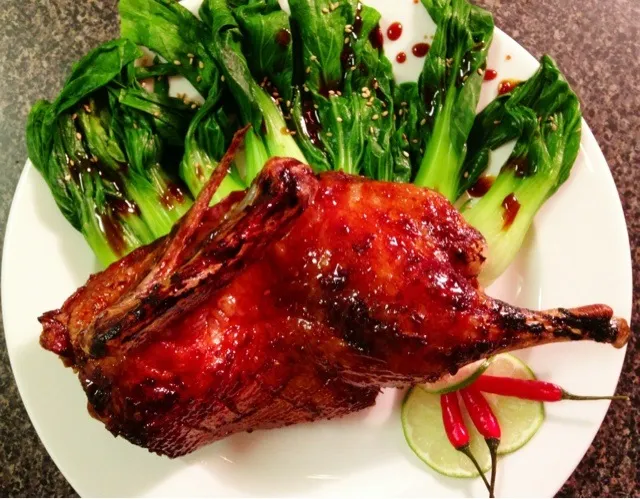 Roast Duck with Honey Soy-Lime Chili Glaze|Leo D.さん