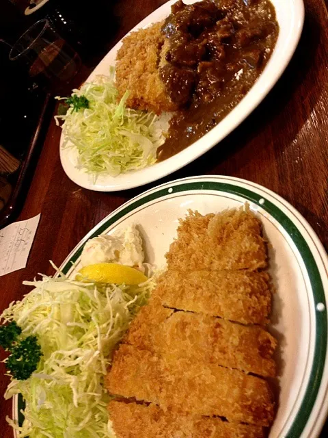 Snapdishの料理写真:和豚もちぶたロースカツ、ロースカツカレー|Yumie Hironakaさん