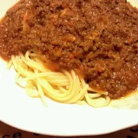 Snapdishの料理写真:息子大好き♡ミートソーススパゲッティー♪|加藤智子さん