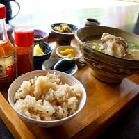 ソーキそばセット、あしびぅなぁにて