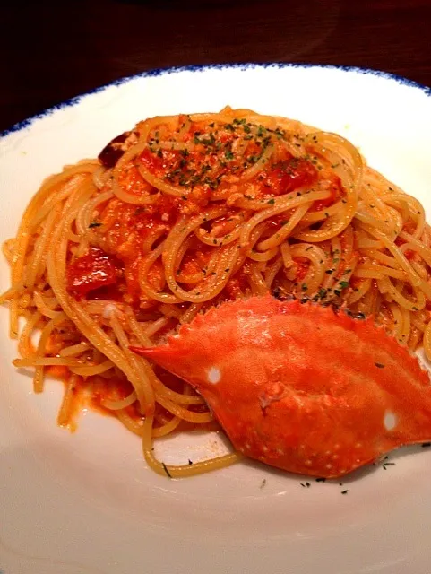 渡り蟹のトマトソースパスタ♪|ももさん